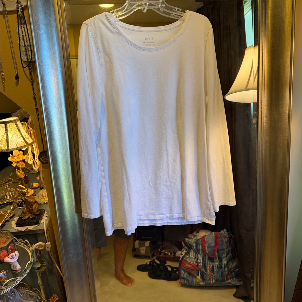 J. Jill White Long Sleeve Tee XL